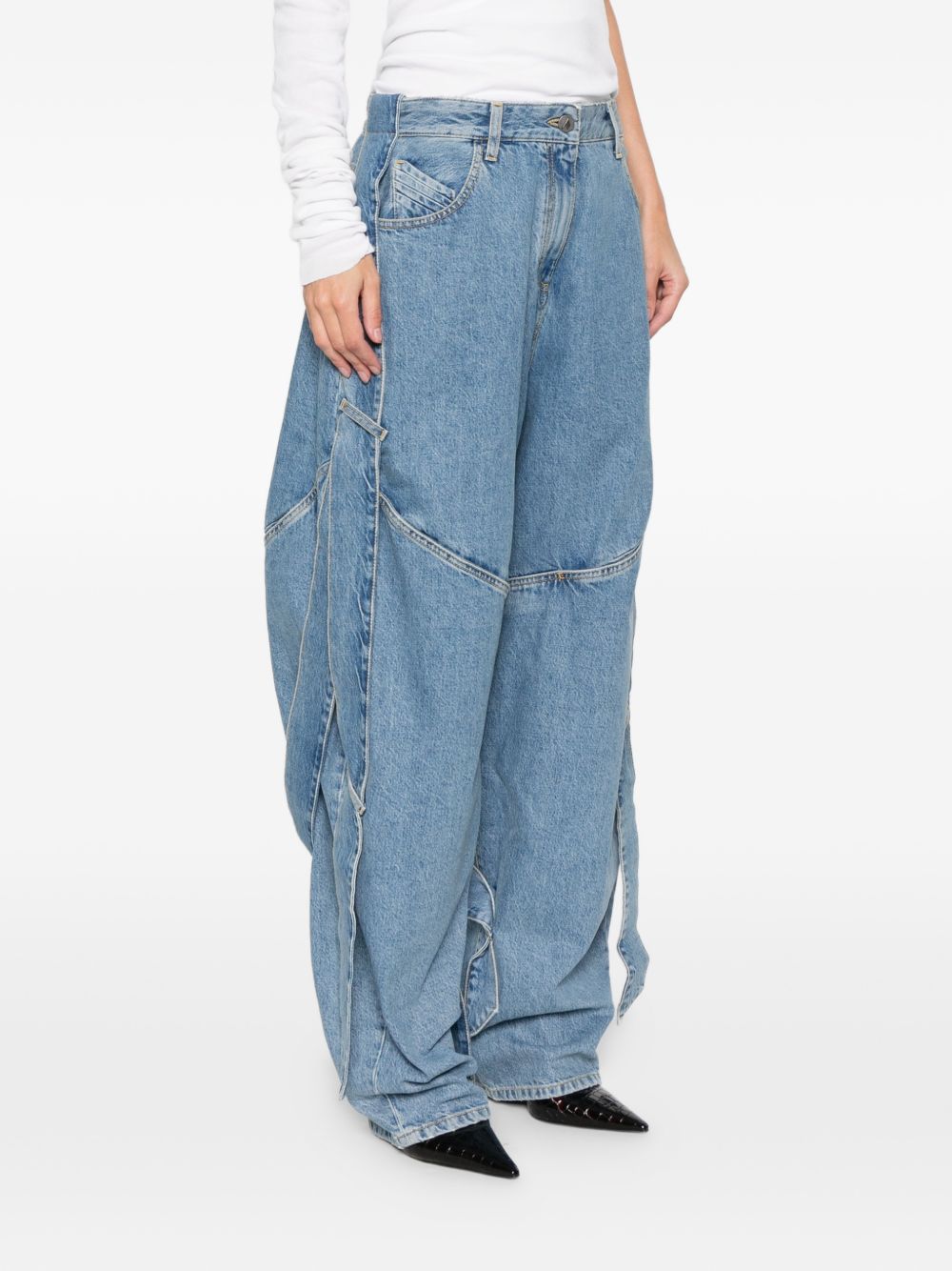 Maternity Panelled Jeans — The Attico Clear Blue