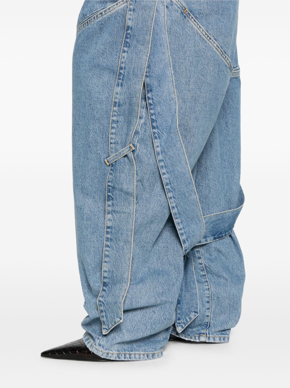 Maternity Panelled Jeans — The Attico Clear Blue