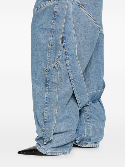 Maternity Panelled Jeans — The Attico Clear Blue