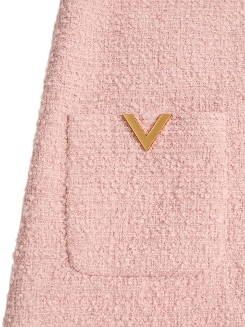 Valentino Pink Wool Short Dress — Tailored Simplicity