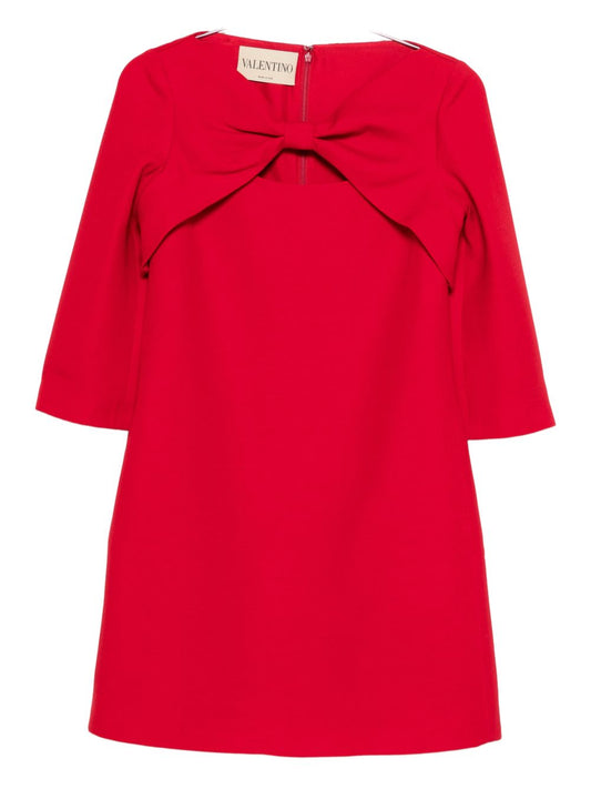 Valentino Red Dresses — Wool & Silk Mini