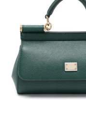 Dolce & Gabbana Sicily Small Leather Handbag — Dark Green
