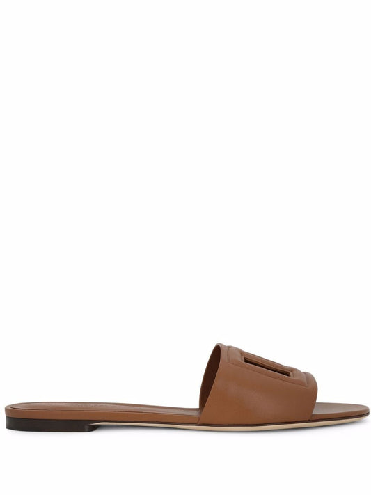 Dolce & Gabbana Leather Brown Sandals for Women