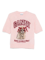 GANNI T-shirts and Polos Pink