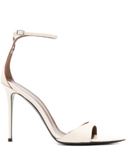Giuseppe Zanotti Sandals Ivory — Silk Stiletto Sandals