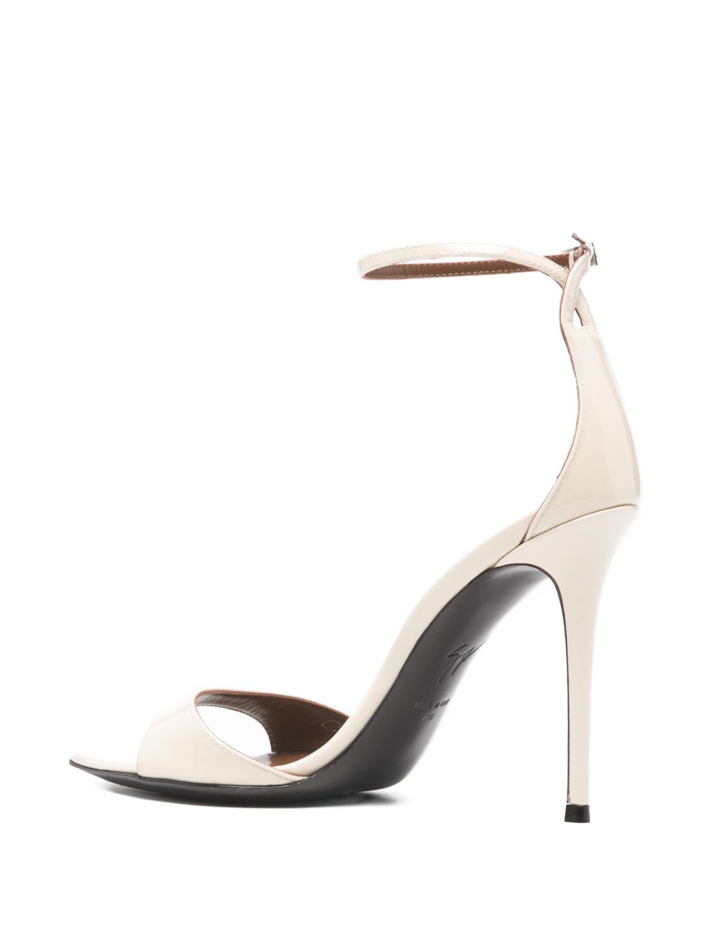 Giuseppe Zanotti Sandals Ivory — Silk Stiletto Sandals