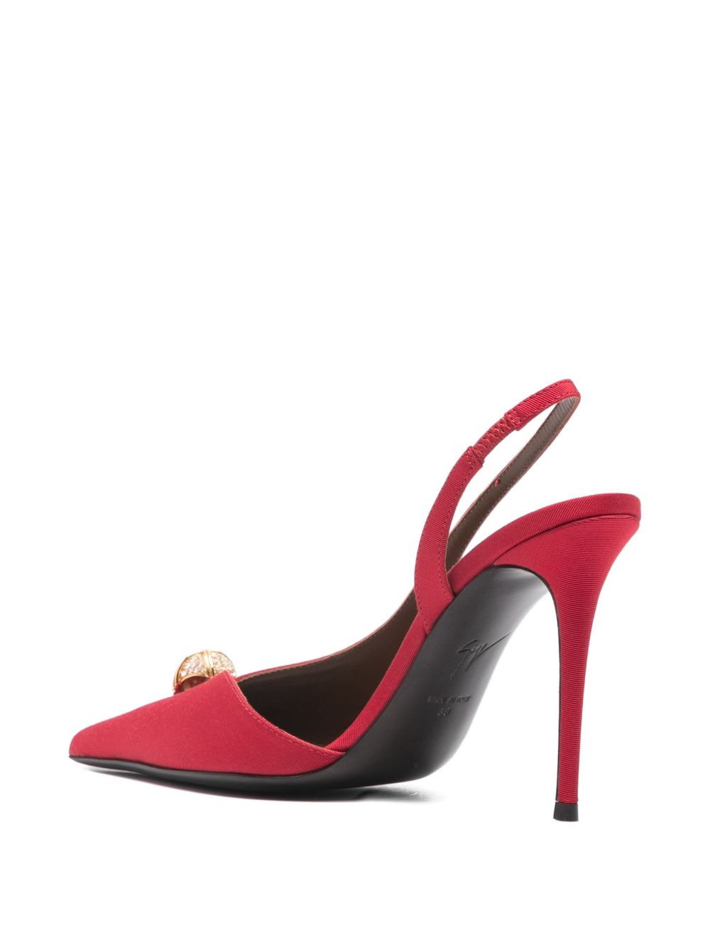 Red Giuseppe Zanotti Carole Slingback — Medium Heel Elegance