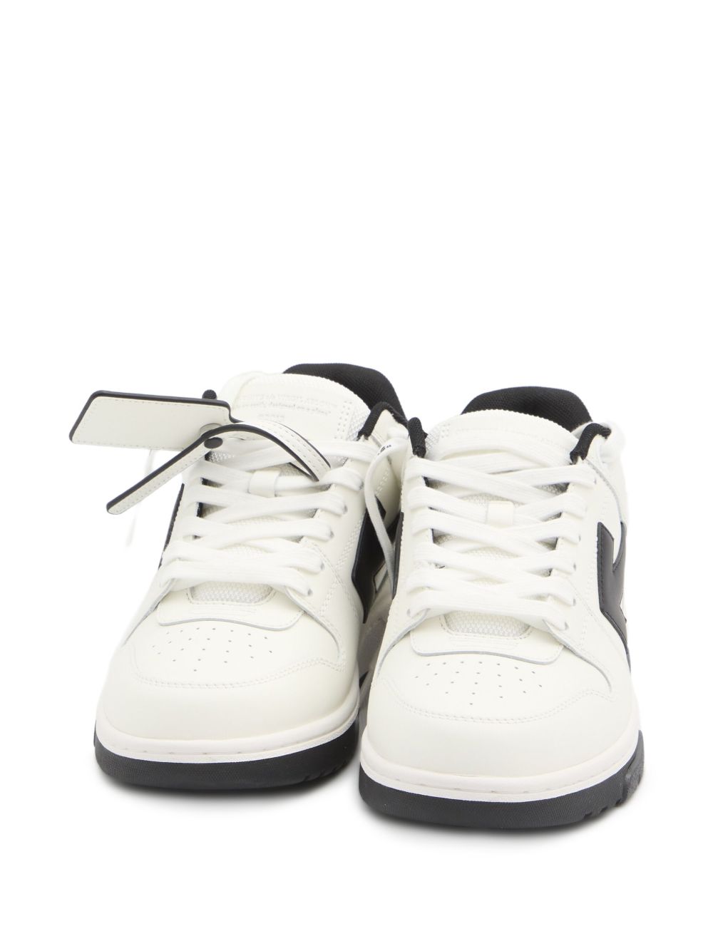 Off White Sneakers — White Lamb‑Leather Sneakers