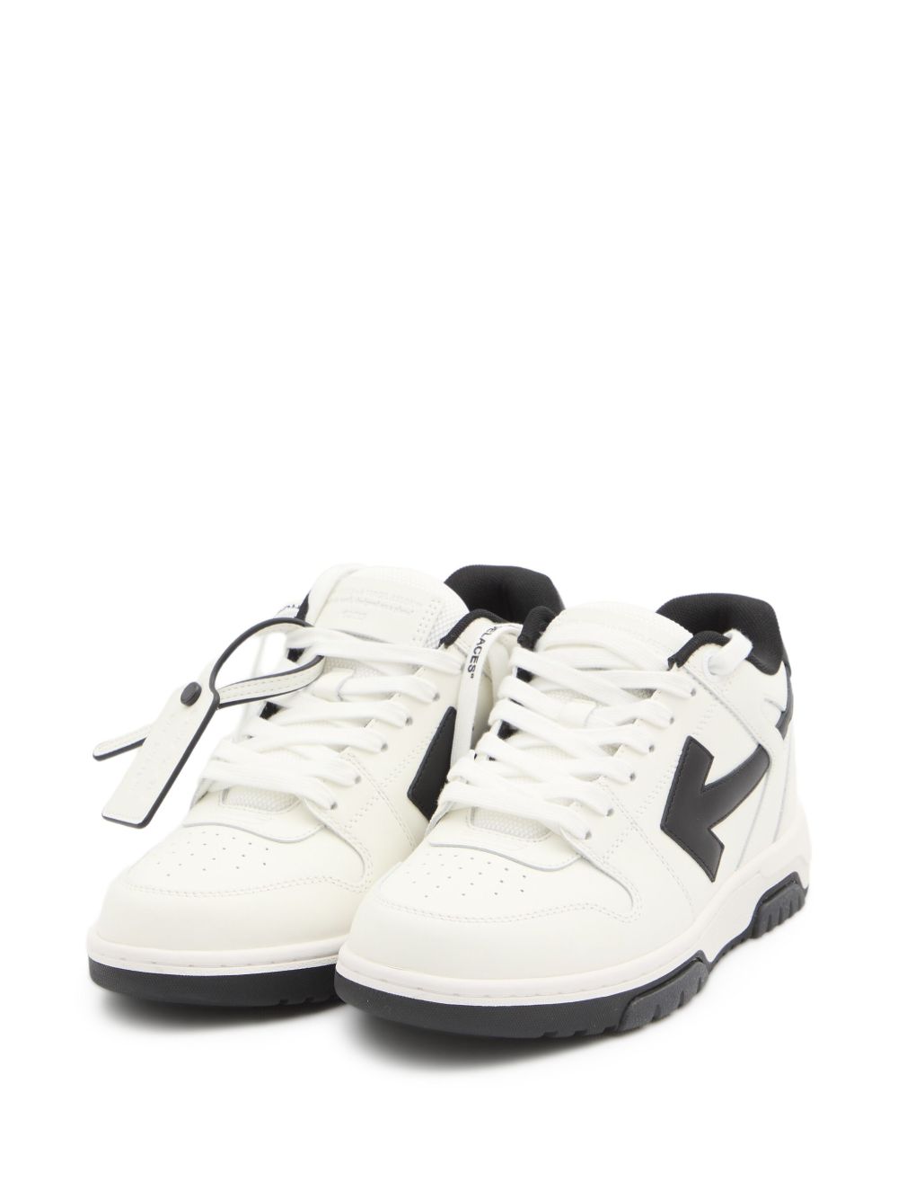 Off White Sneakers — White Lamb‑Leather Sneakers
