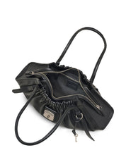 Marc Jacobs Black Leather Shoulder Bag — Structured Satchel