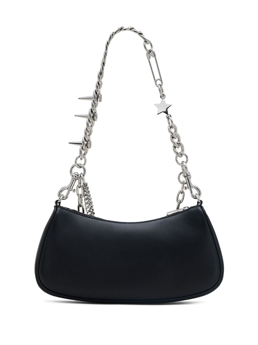 Marc Jacobs Black Leather Shoulder Bag — Smooth‑Grain Elegance