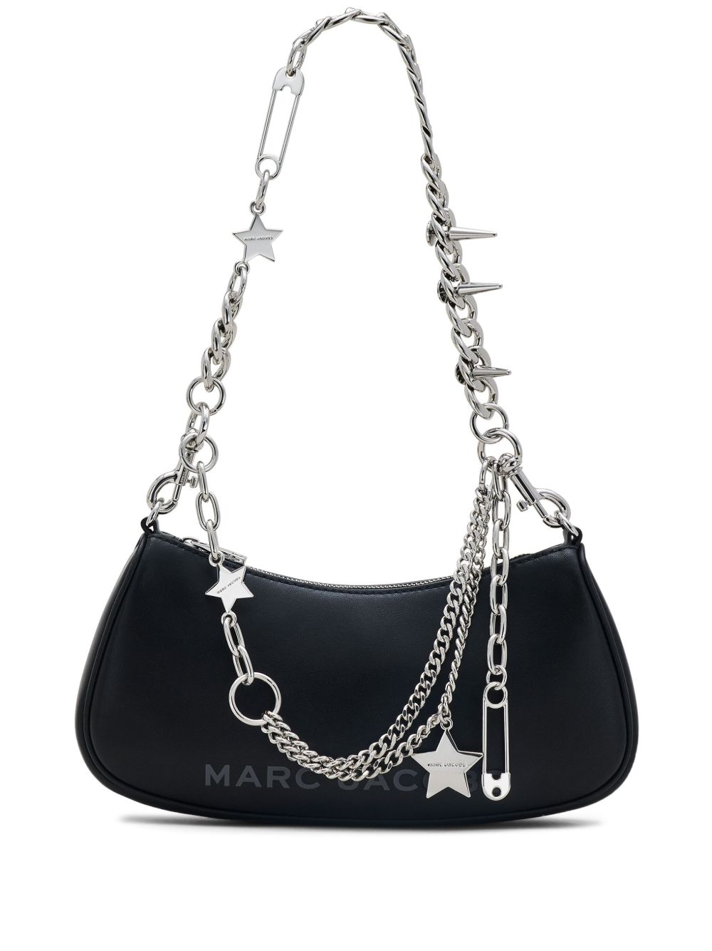 Marc Jacobs Black Leather Shoulder Bag — Smooth‑Grain Elegance