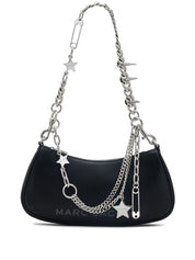 Marc Jacobs Black Leather Shoulder Bag — Smooth‑Grain Elegance