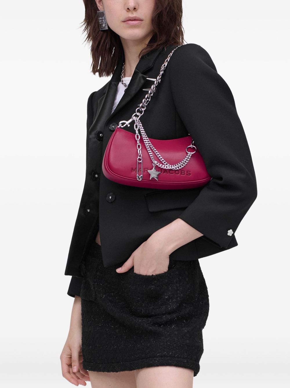 Marc Jacobs The Star Charm shoulder bag — Fuchsia Leather