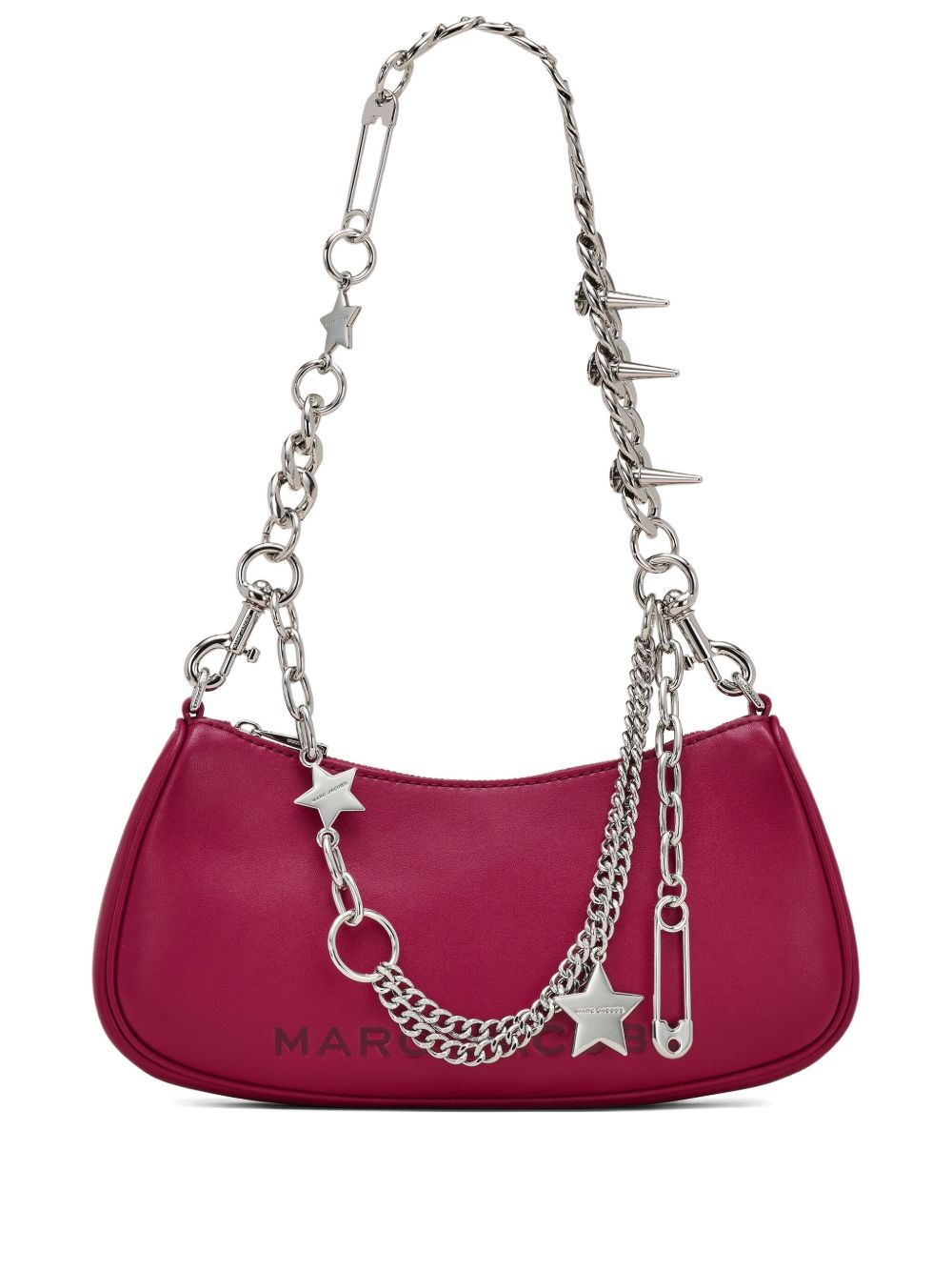 Fuchsia Marc Jacobs Shoulder Bag — Leather Chain-Handle