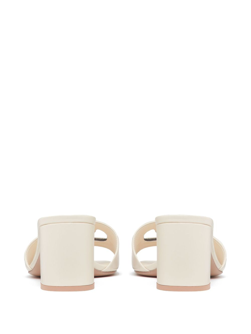 Valentino Garavani Sandals Ivory — VLogo Mid Heel