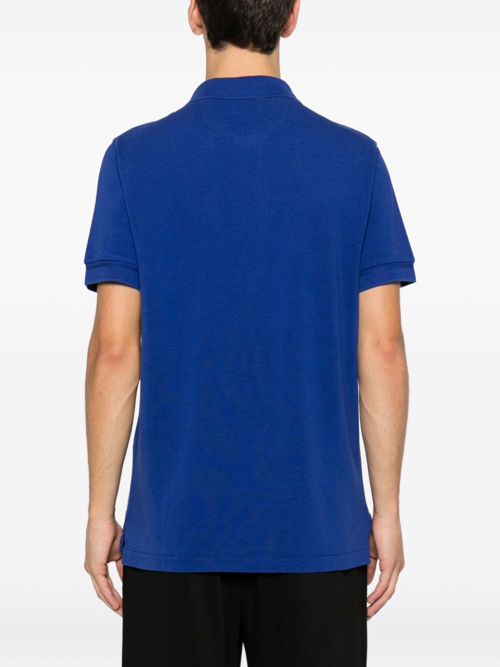 Tom Ford Cotton‑Blend Polo — Royal Blue Piqué