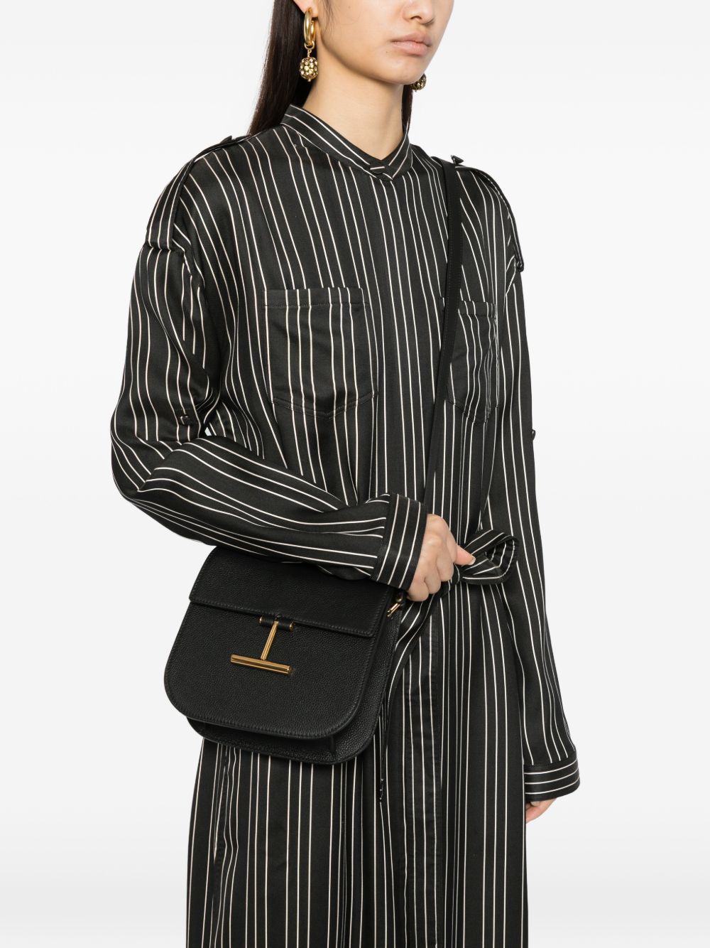 Tom Ford Black Shoulder Bag — Tara Mini Foldover