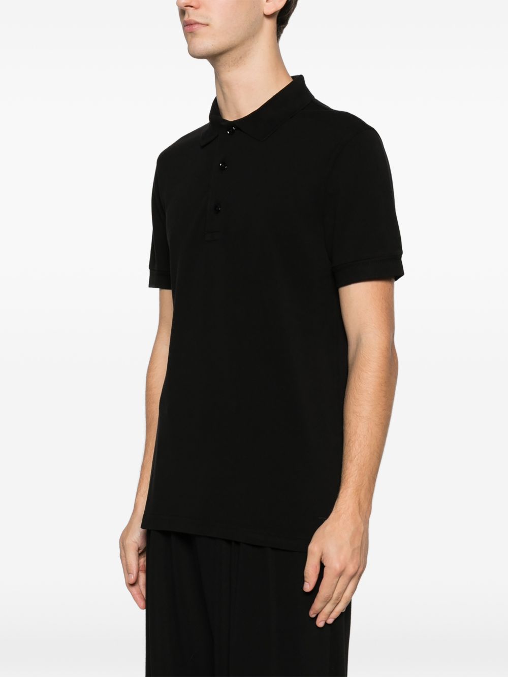 Tom Ford Black T-Shirts & Polos — Refined Cotton Piqué