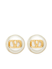 Valentino Garavani-Vlogo Signature Earrings With Pearls