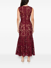 Self‑portrait Dresses Bordeaux — Silk Lace Evening Dress