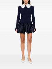 Self‑Portrait Blue Dresses — Silk Mini for Women