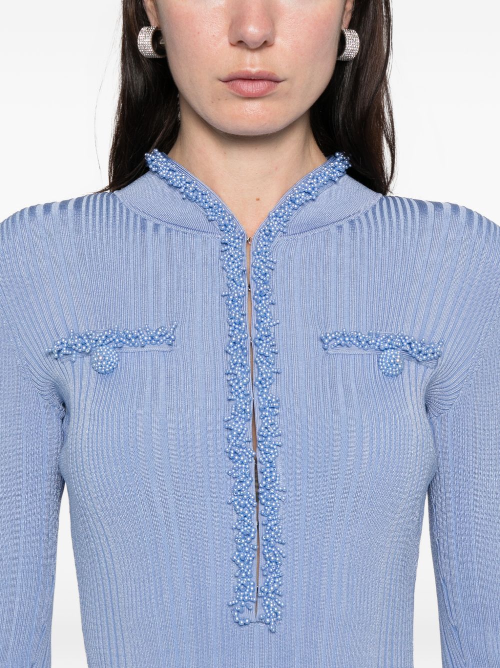 Self‑Portrait Dresses — Clear Blue Silk Dresses