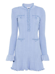 Self‑Portrait Dresses — Clear Blue Silk Dresses