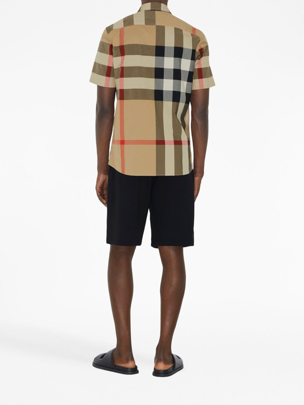 Burberry Beige Cotton Check Shirt for Men