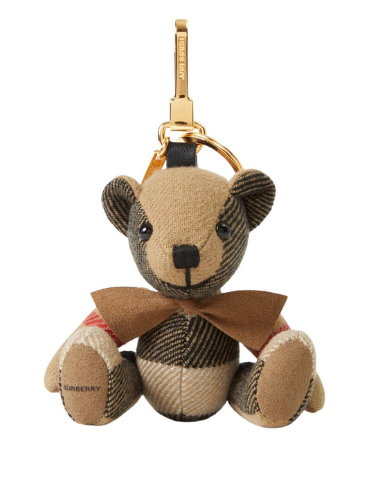 Burberry Thomas Bear Charm – Beige Vintage Check (12cm)