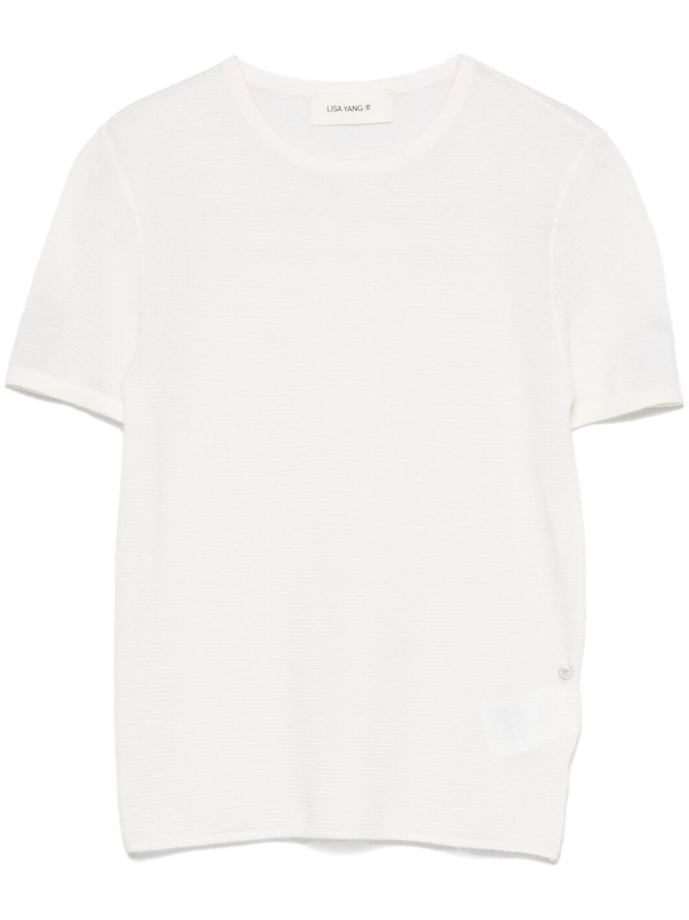 Ivory Cashmere T‑Shirt — Lisa Yang