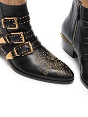 Chloé Susanna 30 Boots — Black Ankle Boots with Buckles