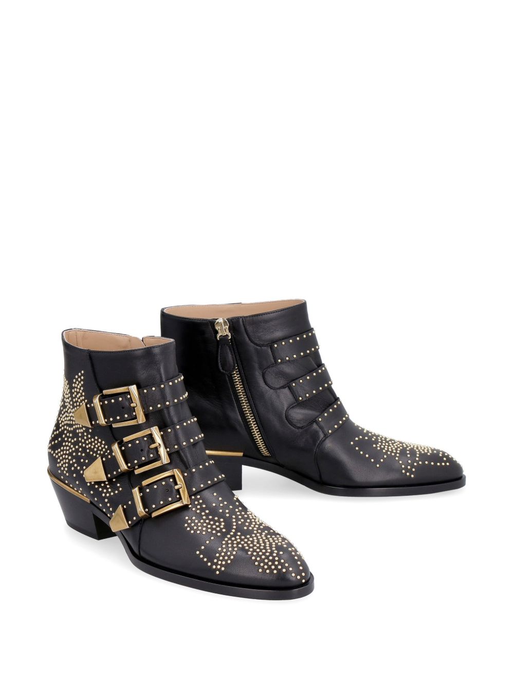 Chloé Susanna 30 Boots — Black Ankle Boots with Buckles
