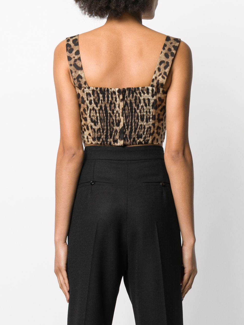 Dolce & Gabbana Brown Leopard Print Top for Women