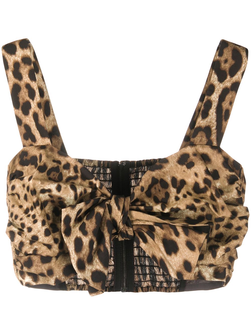 Dolce & Gabbana Brown Leopard Print Top for Women