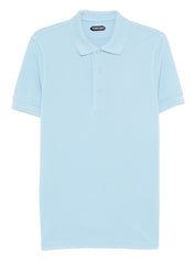 Tom Ford Clear Blue Cotton Polo — Tailored Men’s Polo