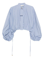 Zimmermann Clear Blue Shirt — Linen‑Touch Denim Blouse