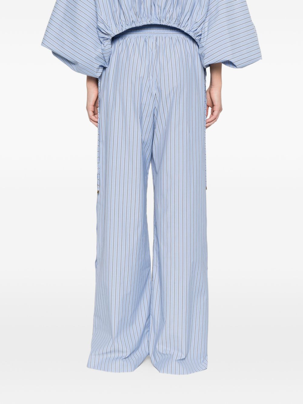 Zimmermann Trousers Clear Blue — Wide‑Leg Comfort
