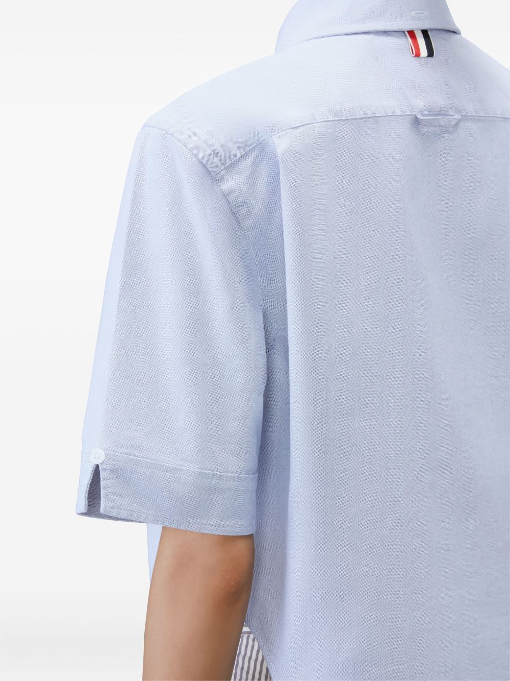 Thom Browne Clear Blue Cotton Cropped Shirt
