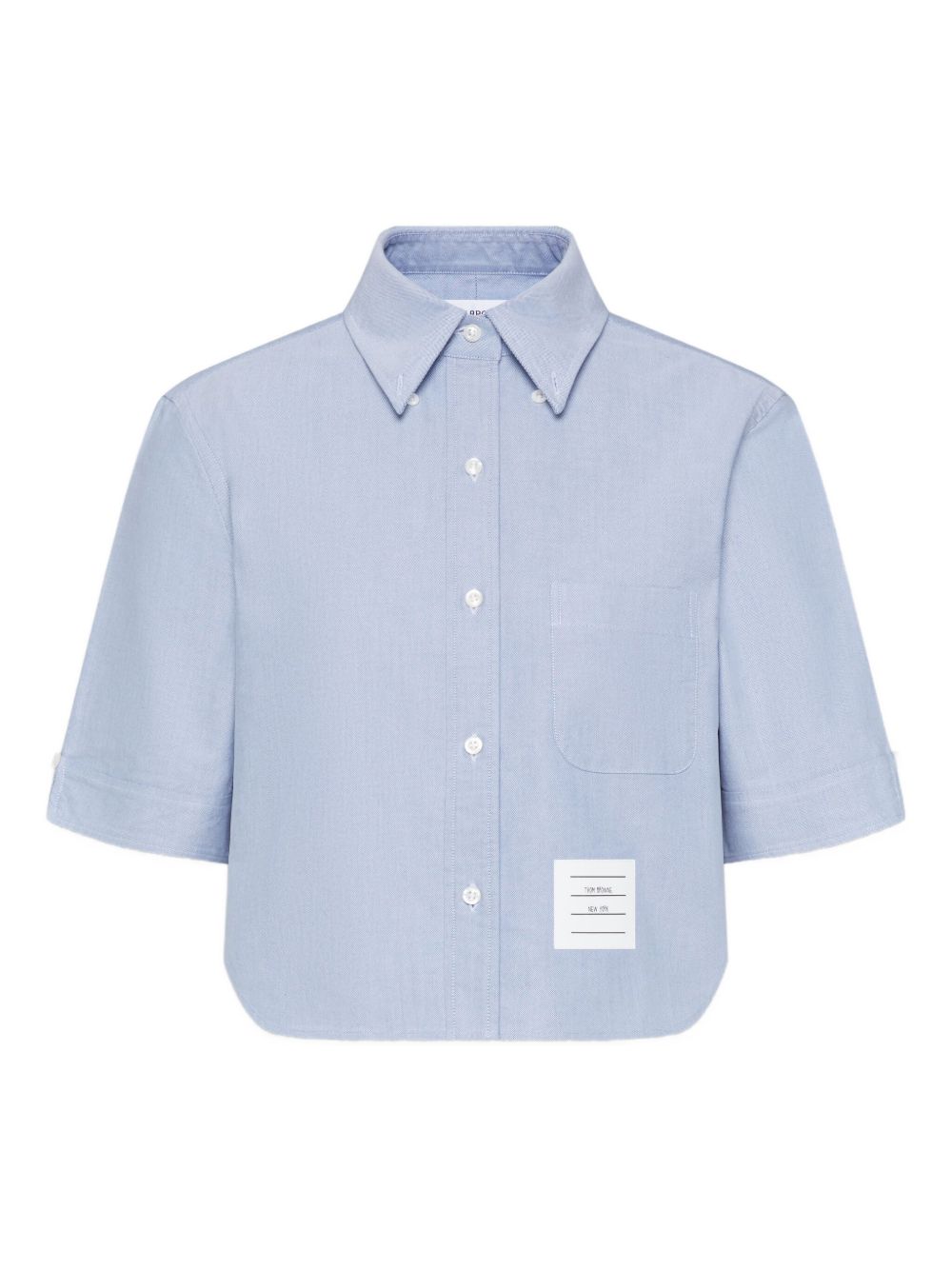 Thom Browne Clear Blue Cotton Cropped Shirt