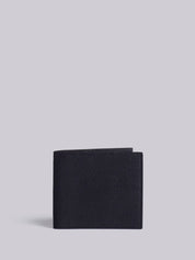 Thom Browne Wallets Black — Leather Bifold with RWB Trim