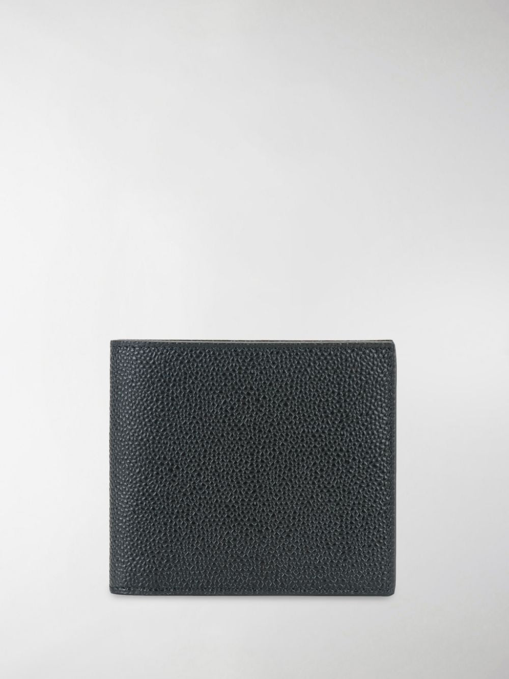Thom Browne Wallets Black — Leather Bifold with RWB Trim