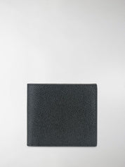 Thom Browne Wallets Black — Leather Bifold with RWB Trim