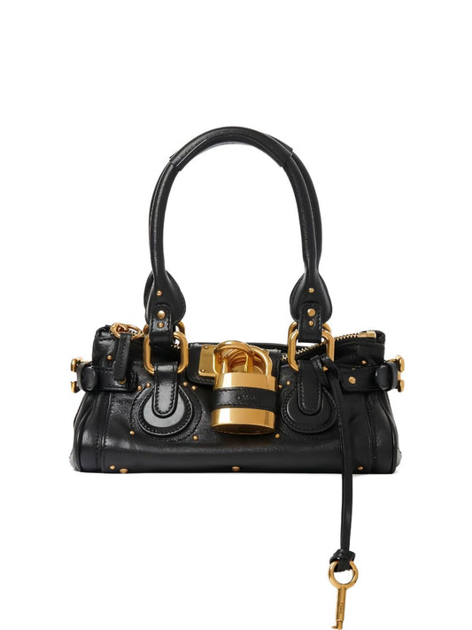 Chloé Small Paddington Shoulder Bag — Black Gold
