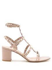 Valentino Garavani Sandals Powder — Rockstud Leather Heels