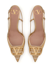 Valentino Garavani Golden Medium Heel Slingbacks