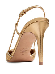 Valentino Garavani Golden Medium Heel Slingbacks