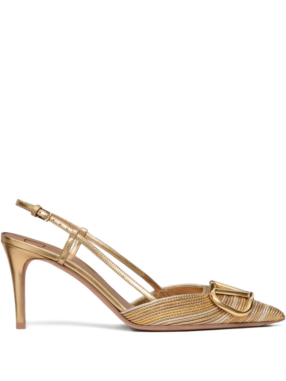 Valentino Garavani Golden Medium Heel Slingbacks