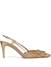 Valentino Garavani Golden Medium Heel Slingbacks