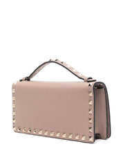 Valentino Garavani Powder Clutch — Rockstud Blush Elegance